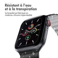 imoshion Bracelet en silicone magnétique Apple Watch Series 1 t/m 9 / SE (38/40/41 mm) | Series 10 / 11 (42 mm) - Noir / Gris