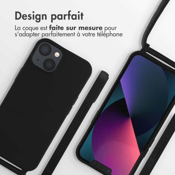 imoshion ﻿Coque en silicone avec cordon iPhone 13 - Noir