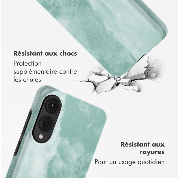Selencia Coque arrière Vivid Samsung Galaxy S25 Edge - Marble Grayed Jade