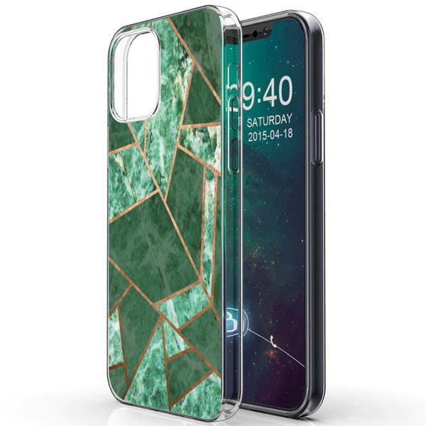 imoshion Coque Design iPhone 12 (Pro) - Cuive graphique / Vert