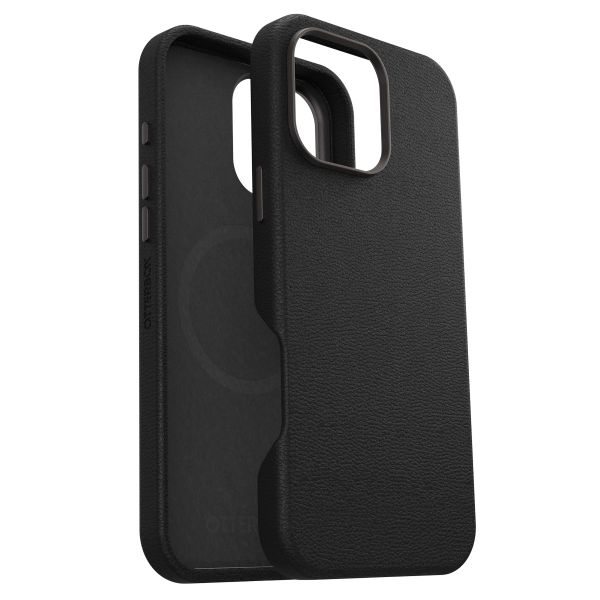 OtterBox Coque en cuir de cactus Symmetry MagSafe Apple iPhone 16 Pro Max - Noir Ash