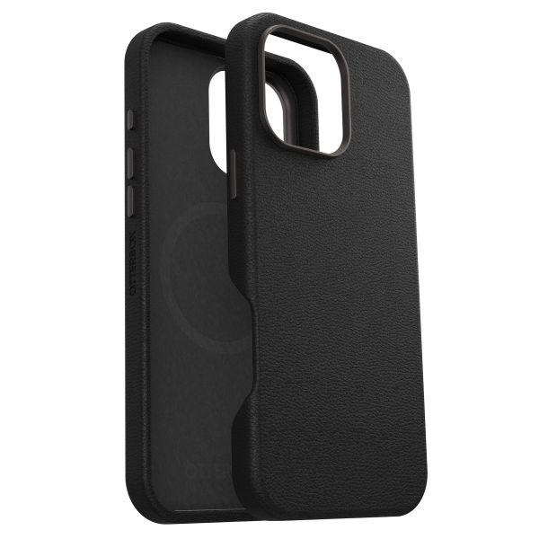 OtterBox Coque en cuir de cactus Symmetry MagSafe iPhone 16 Pro Max - Noir Ash