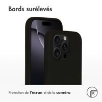 Accezz Coque Liquid Silicone avec MagSafe iPhone 16 Pro - Noir