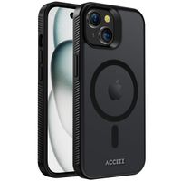 Accezz Coque Givrée Robuste avec MagSafe iPhone 15 - Noir