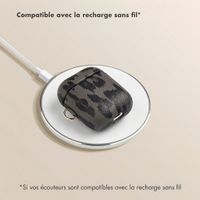 Selencia Coque Sabi motif panthère  Apple Airpods 1 / 2 - Midnight Black