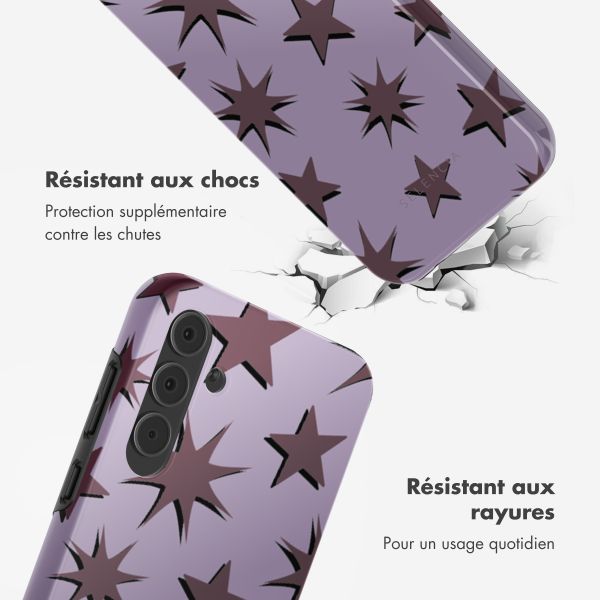 Selencia Coque arrière Vivid Tough Samsung Galaxy A55 - Stars Plum Lilac