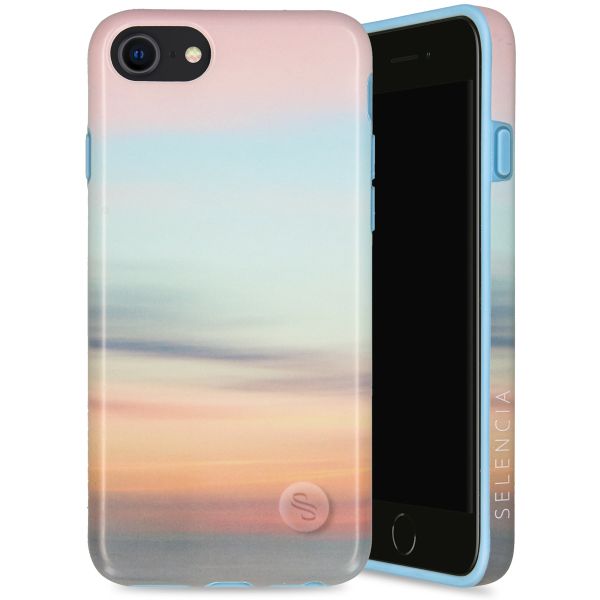 Selencia Aurora Coque Fashion iPhone SE (2022 / 2020) / 8 / 7 - ﻿Coque durable - 100 % recyclée - Sky Sunset Multicolor