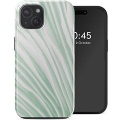 Selencia Coque arrière Vivid avec MagSafe Apple iPhone 15 - Nature Grayed Jade