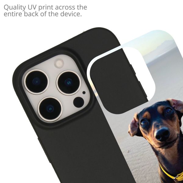 Concevez votre propre coque en gel Apple iPhone 15 Pro - Noir