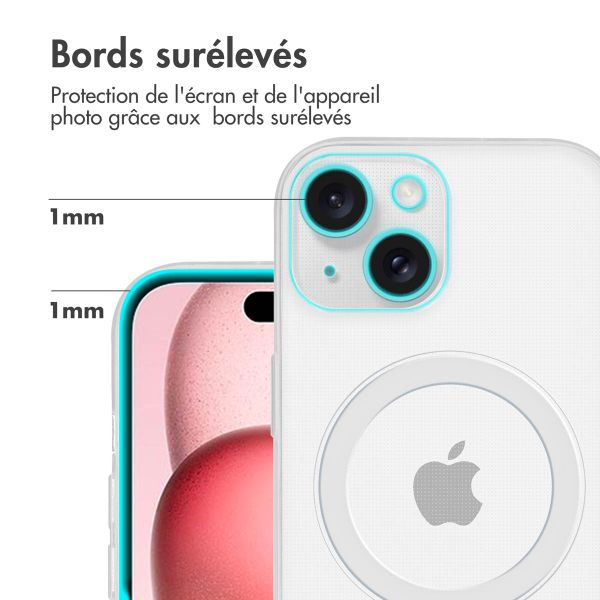imoshion Coque arrière avec MagSafe Apple iPhone 15 - Transparent