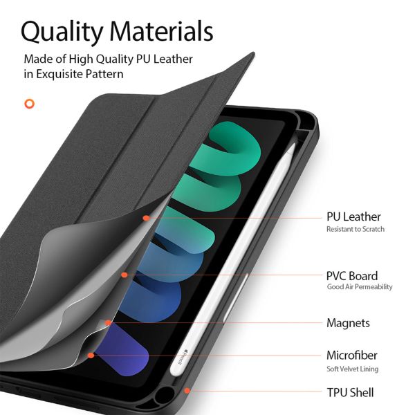 Dux Ducis Coque tablette Domo Apple iPad Mini 7 (2024) / iPad Mini 6 (2021) - Noir