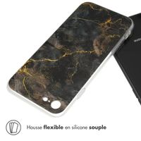 imoshion Coque Design iPhone SE (2022 / 2020) / 8 / 7 / 6s - Black Marble