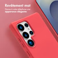 imoshion Coque arrière Color avec cordon amovible et MagSafe Samsung Galaxy S25 Ultra - Red Raspberry