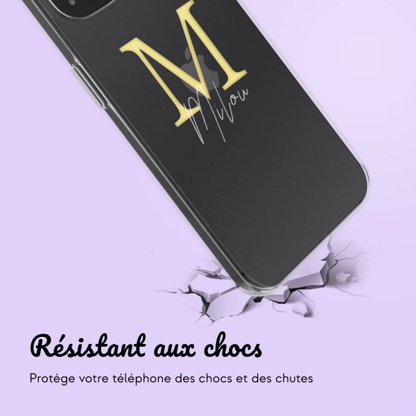 Coque personnalisée avec une lettre iPhone 13 - Transparent