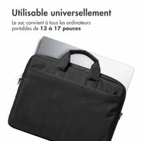 Accezz Sac ordinateur portable professionnelle - Sac universelle jusqu'à 17 pouces - Noir