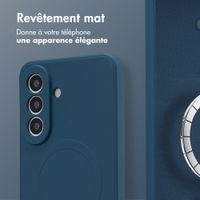 imoshion Coque Couleur avec MagSafe Samsung Galaxy A57 (5G) - Bleu foncé