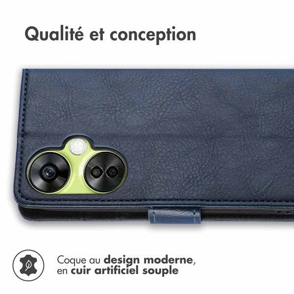 imoshion Étui de téléphone portefeuille Luxe OnePlus Nord CE 3 / CE 3 Lite - Bleu foncé