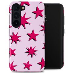 Selencia Coque arrière Vivid Tough Samsung Galaxy S23 - Stars Rubine Red Light Pink