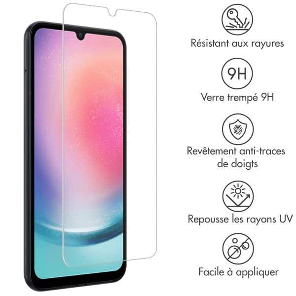 Accezz Protection d'écran en verre trempé Samsung Galaxy A25 (5G) - Transparent