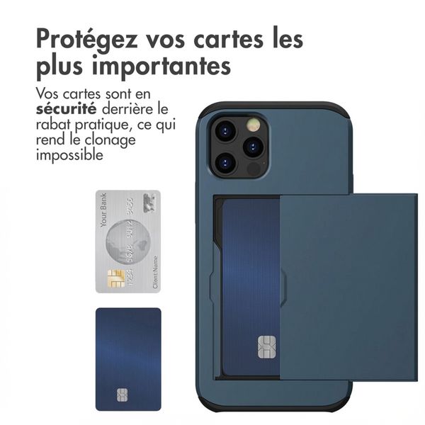 imoshion Coque arrière avec porte-cartes Apple iPhone 12 (Pro) - Bleu foncé