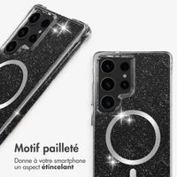 imoshion Coque arrière transparente Pailletée avec MagSafe Samsung Galaxy S25 Ultra - Argent