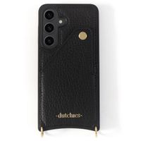 Dutchies Coque avec porte-cartes Samsung Galaxy S24 - Cordon de téléphone non inclus - Noir