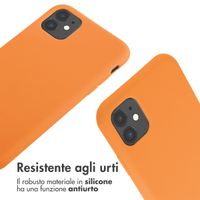 imoshion Coque en silicone avec cordon Apple iPhone 11 - Orange