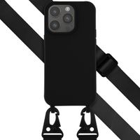 Selencia Coque silicone avec cordon amovible Apple iPhone 14 Pro - Noir