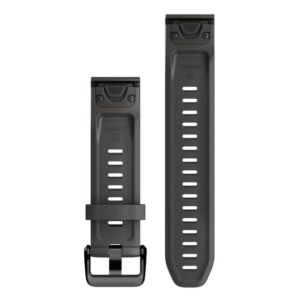 Garmin Bracelet QuickFit® en silicone  - Connexion Garmin 20 mm - Graphite