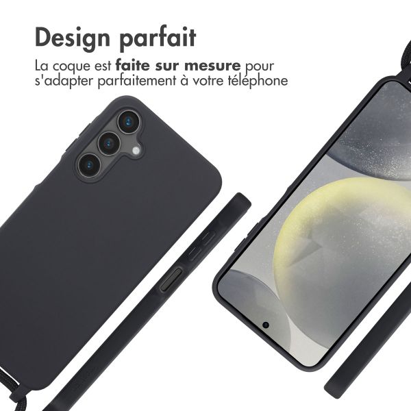 imoshion Coque en silicone avec cordon Samsung Galaxy S24 FE - Noir