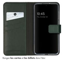 Selencia Étui de téléphone portefeuille en cuir véritable Samsung Galaxy S23 Plus - Vert