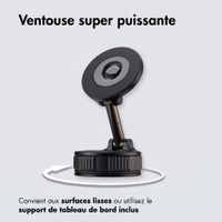 imoshion Support de téléphone pour voiture avec MagSafe - rotatif à 360° - avec ventouse - magnétique - universel - noir