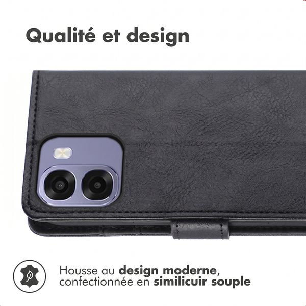 imoshion Étui de télephone portefeuille de luxe Oppo A6x (4G/5G) - Noir