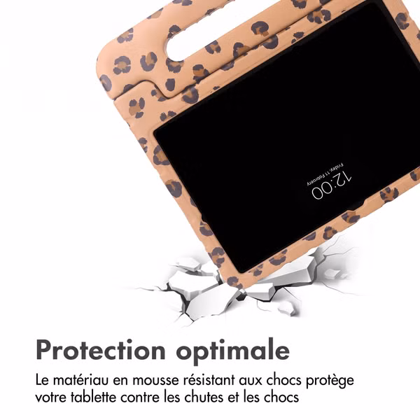imoshion Coque arrière Kidsproof Design avec poignée Samsung Galaxy Tab A11 Plus / A9 Plus - Motif panthère