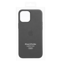 Apple Coque Leather MagSafe Apple iPhone 12 Pro Max - Black