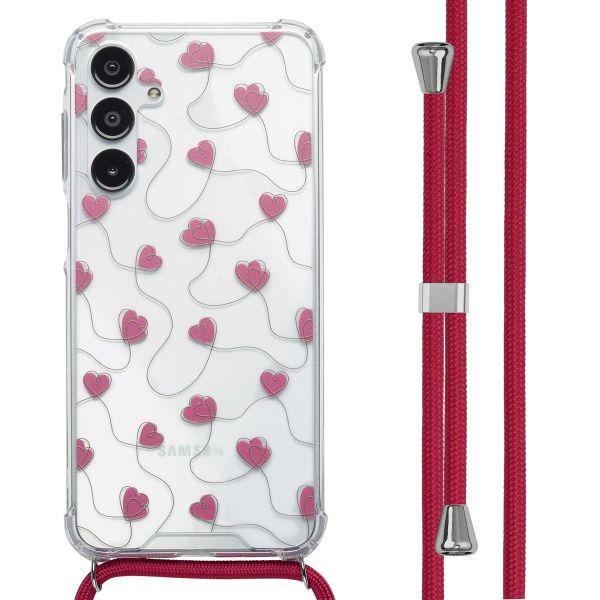 imoshion Coque Design avec cordon Samsung Galaxy A16 - Dusty Rose Connected Hearts