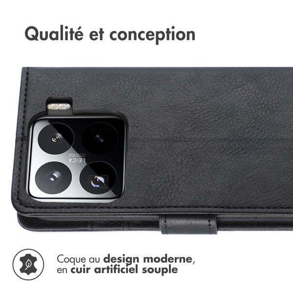 imoshion Étui de téléphone portefeuille Luxe Xiaomi 15 - Noir