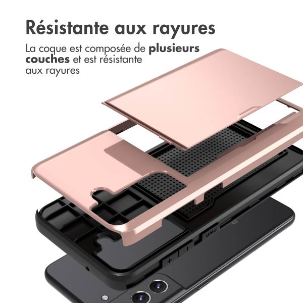imoshion Coque arrière avec porte-cartes Samsung Galaxy S21 FE - Rose Doré