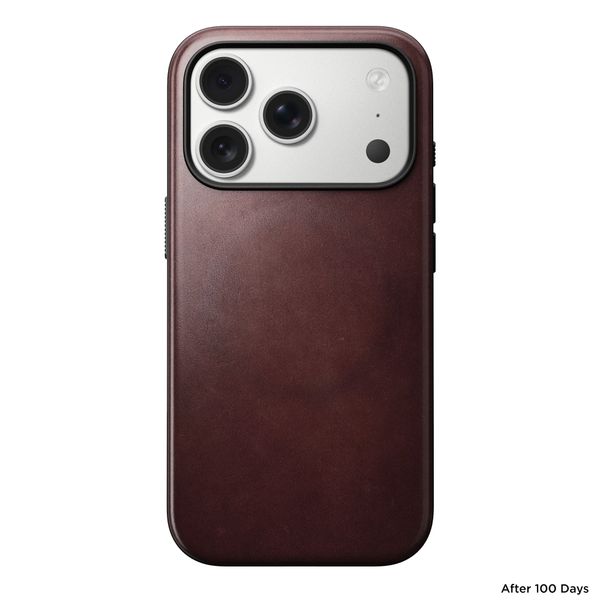 Nomad Coque Modern Horween Leather Apple iPhone 17 Pro - Burgundy