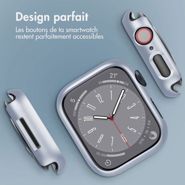 imoshion Coque rigide à couverture complète Apple Watch 7 / 8 / 9 - 45 mm - Argent