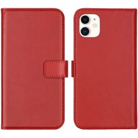 Selencia Étui de téléphone en cuir véritable Apple iPhone 11 - Rouge