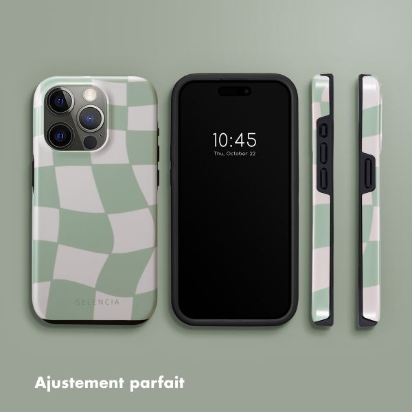 Selencia Coque arrière Vivid Tough iPhone 15 Pro - Groovy Sage Green