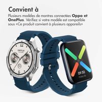 imoshion Bracelet en silicone OnePlus Watch 3 / 2 / 2R / Oppo Watch X2 / X - Bleu foncé