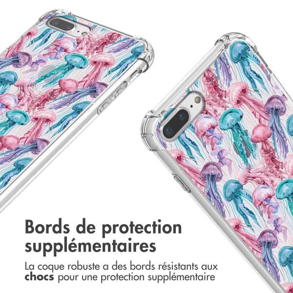 imoshion Coque Design avec cordon iPhone 8 Plus / 7 Plus - Jellyfish Watercolor