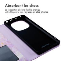 imoshion Étui de télephone portefeuille Design Xiaomi Redmi Note 14 Pro (4G) - Purple Marble