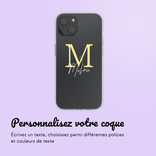 Coque avec votre propre photo et/ou texte Apple iPhone 15 - Letter