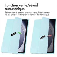 imoshion Coque tablette rigide Trifold Samsung Galaxy Tab A9 Plus - Bleu clair