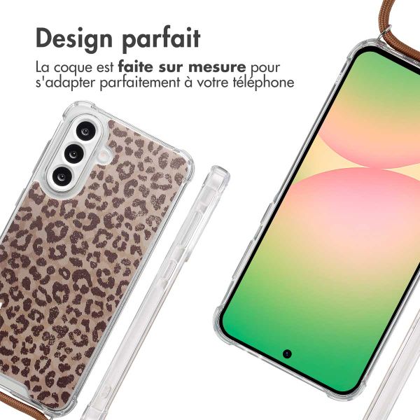 imoshion Coque Design avec cordon Samsung Galaxy A56 - Leopard Mood