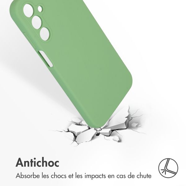 Accezz Coque Liquid Silicone Samsung Galaxy A15 (5G/4G) - Vert