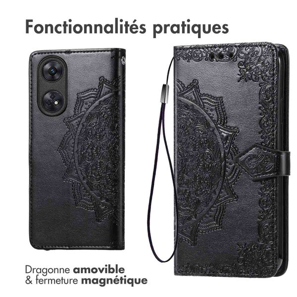 imoshion Etui de télephone Mandala Oppo Reno 8 T (4G) - Noir